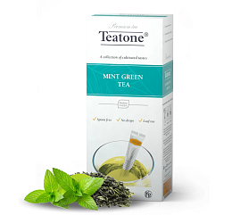 Чай Teatone зеленый с мятой 15шт/уп*1,8г